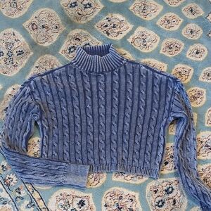 No Comment Juniors Cropped Slightly Oversized Sweater NWOT